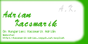 adrian kacsmarik business card