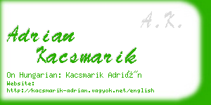 adrian kacsmarik business card